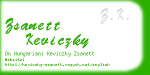 zsanett keviczky business card